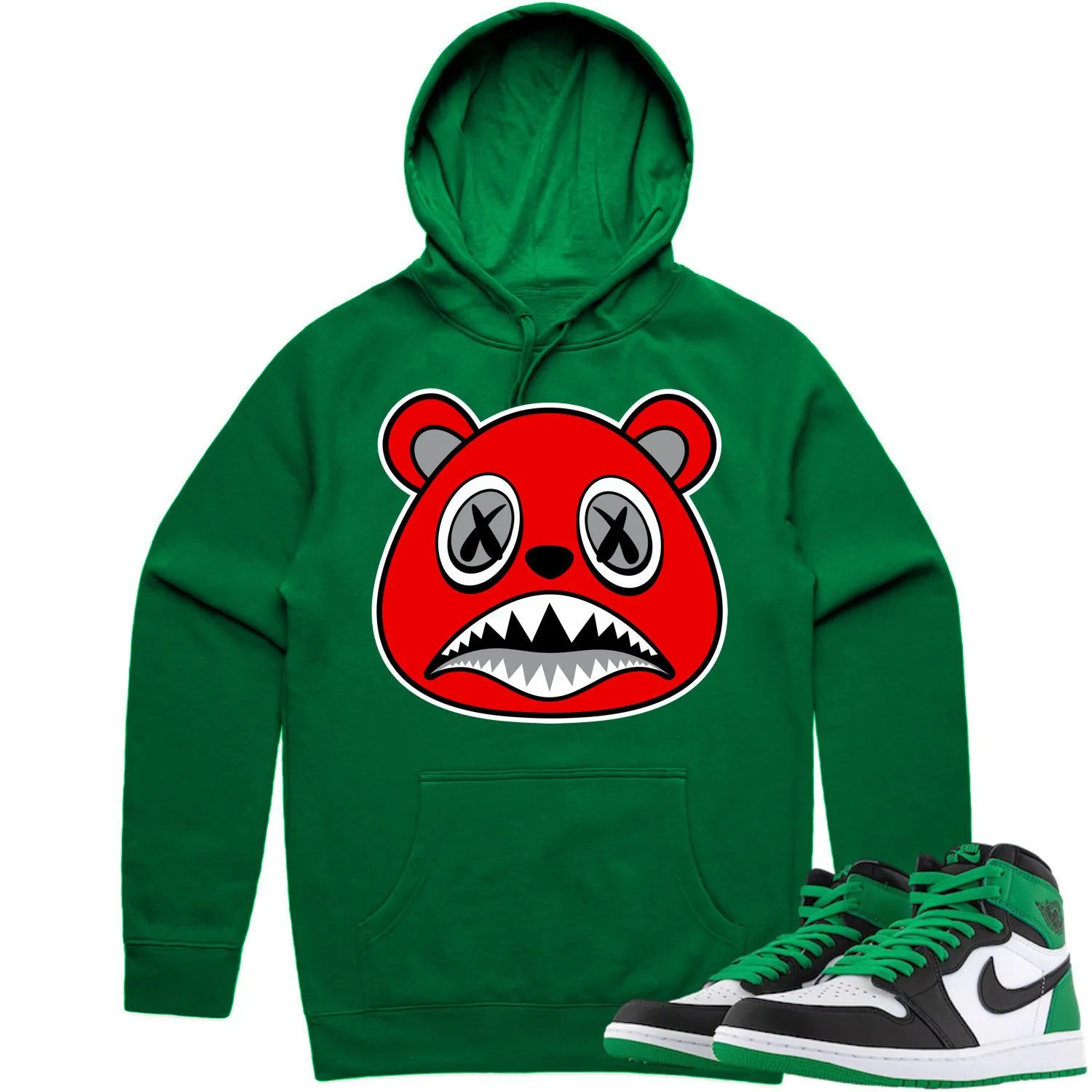 Jordan 1 Lucky Green 1s Hoodie to Match - ANGRY BAWS BEAR