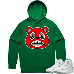 Jordan 2 Lucky Green 2s Hoodie to Match - ANGRY BAWS BEAR