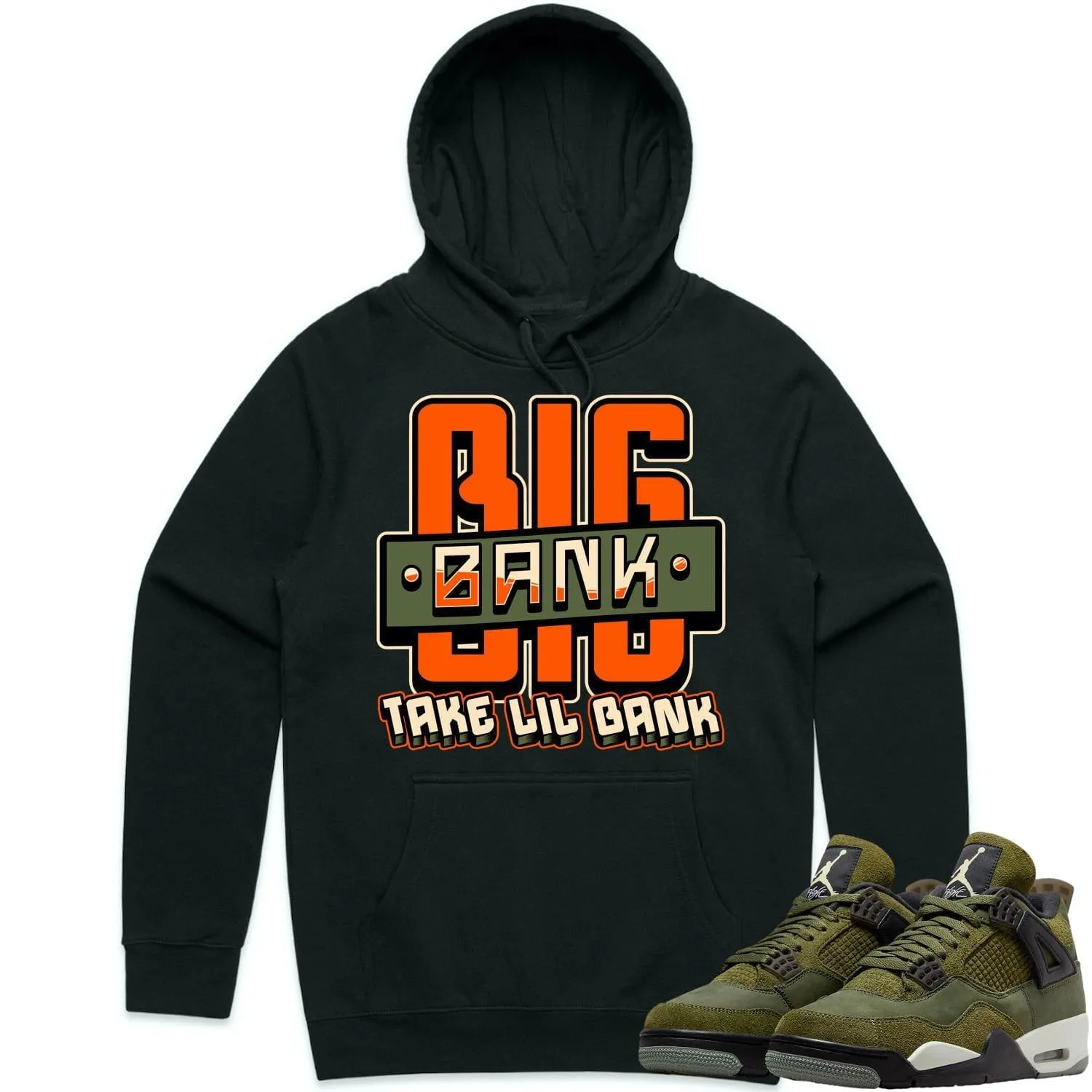 Jordan 4 Craft Olive 4s Hoodie to Match - CELADON BIG BANK