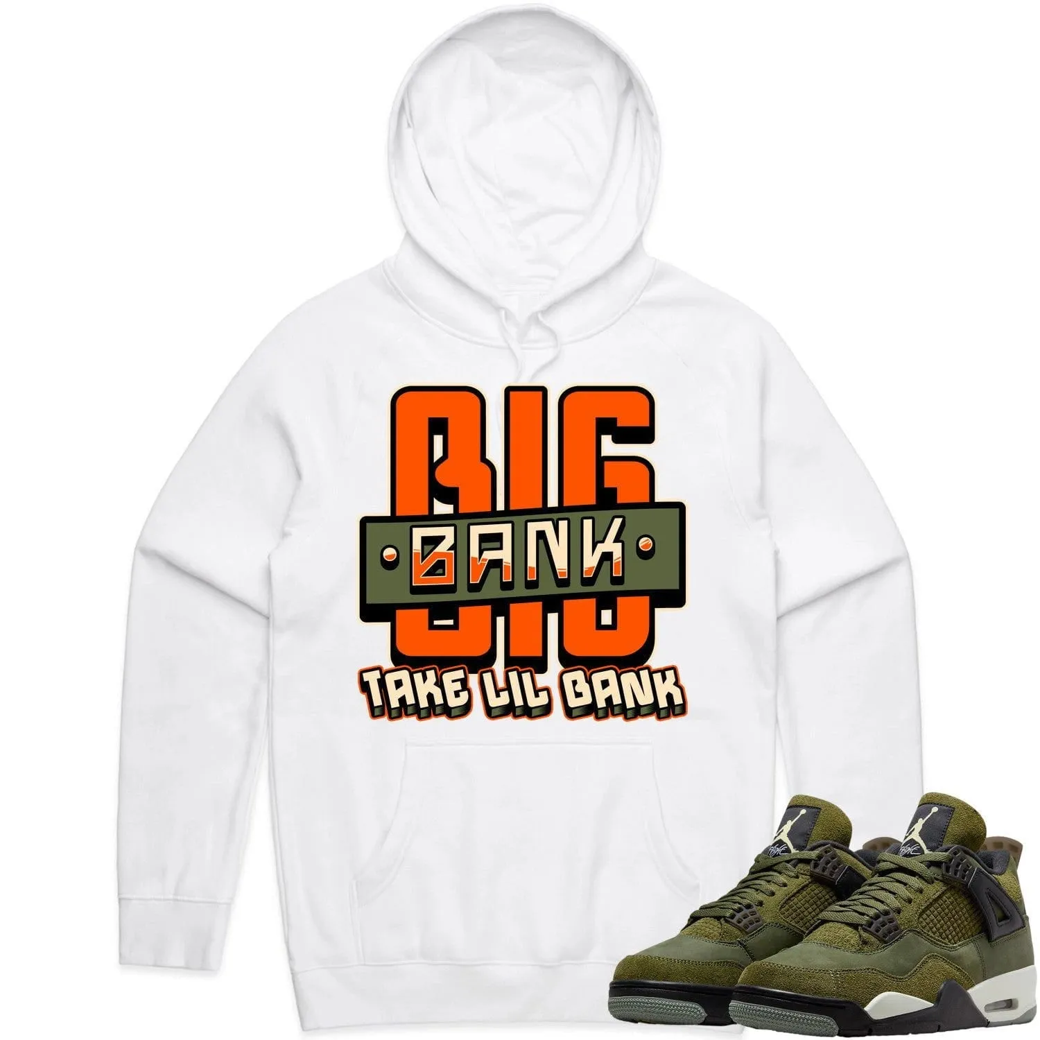 Jordan 4 Craft Olive 4s Hoodie to Match - CELADON BIG BANK