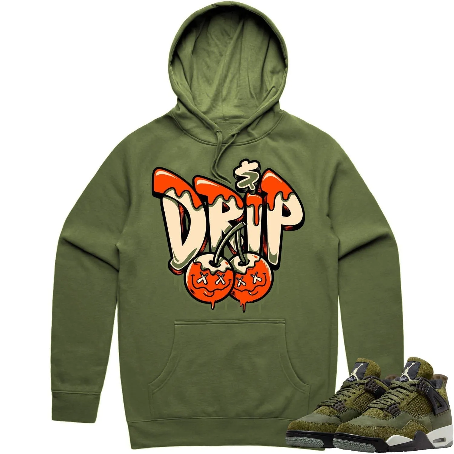 Jordan 4 Craft Olive 4s Hoodie to Match - CELADON MONEY DRIP