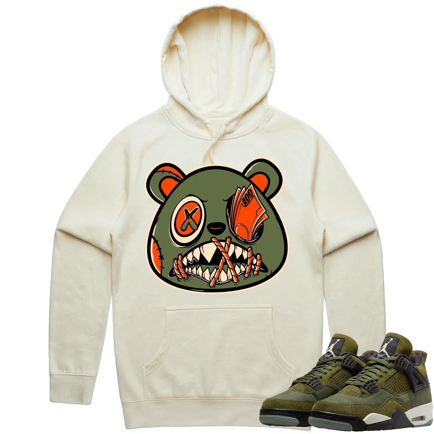 Jordan 4 Craft Olive 4s Hoodie to Match - CELADON MONEY TALKS BAWS