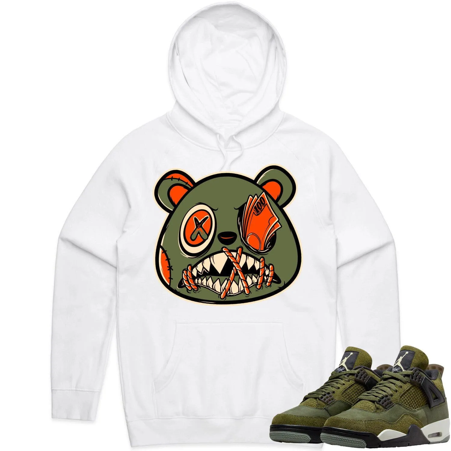 Jordan 4 Craft Olive 4s Hoodie to Match - CELADON MONEY TALKS BAWS