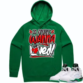 Jordan 5 Lucky Green 5s Hoodie to Match - RED LOVED