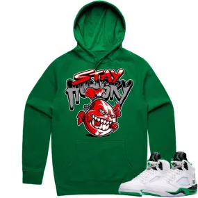 Jordan 5 Lucky Green 5s Hoodie to Match - RED STAY HUNGRY