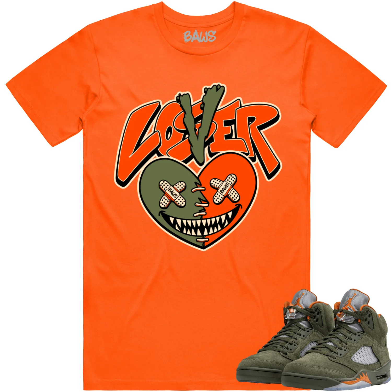 Jordan 5 Olive 5s Shirt to Match - CELADON LOVER LOSER BAWS