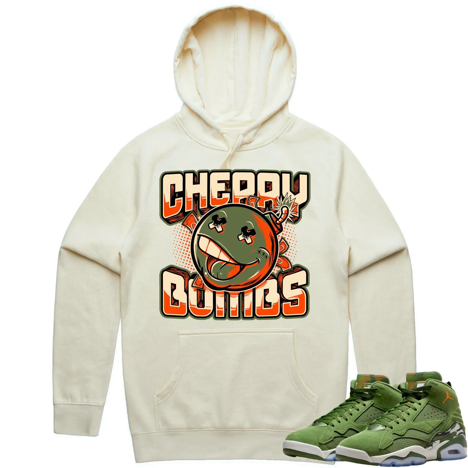 Jordan MVP 678 Sky J Olive Hoodie to Match - CELADON CHERRY BOMBS