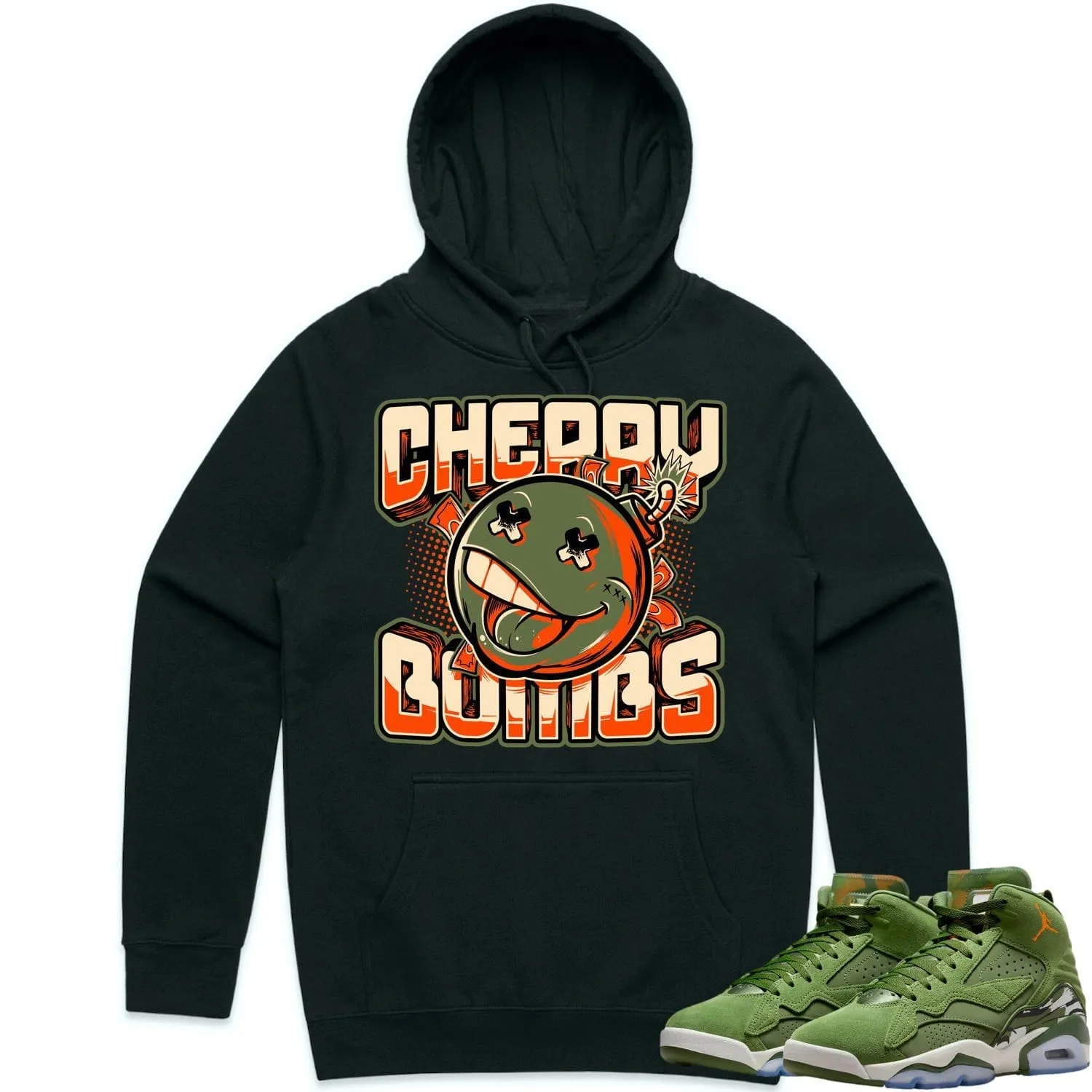 Jordan MVP 678 Sky J Olive Hoodie to Match - CELADON CHERRY BOMBS