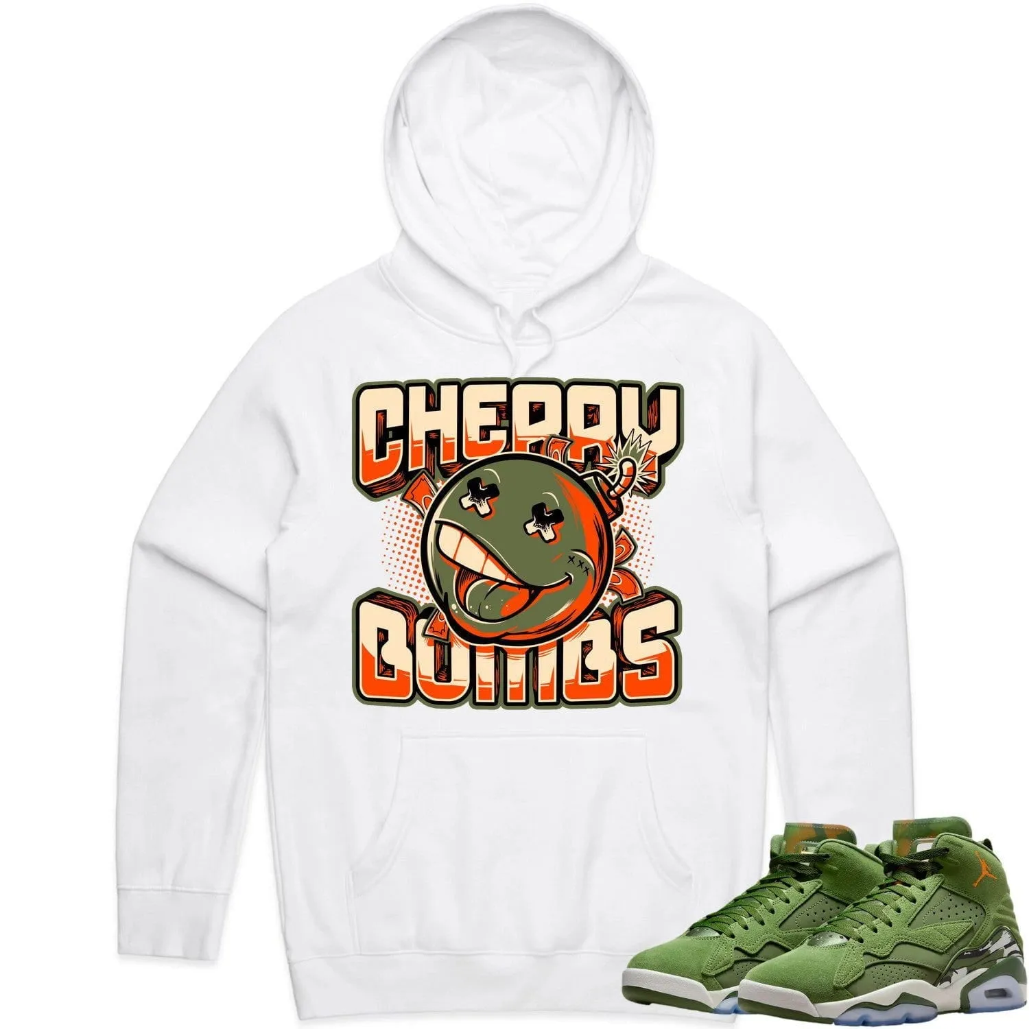 Jordan MVP 678 Sky J Olive Hoodie to Match - CELADON CHERRY BOMBS