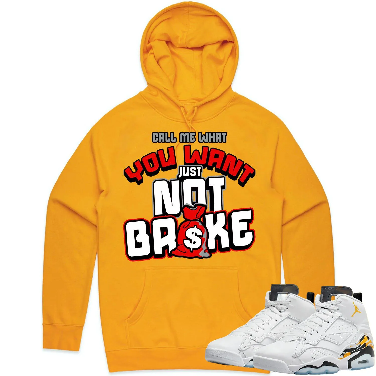 Jordan MVP 678 Yellow Ochre Hoodie to Match - RED NOT BROKE