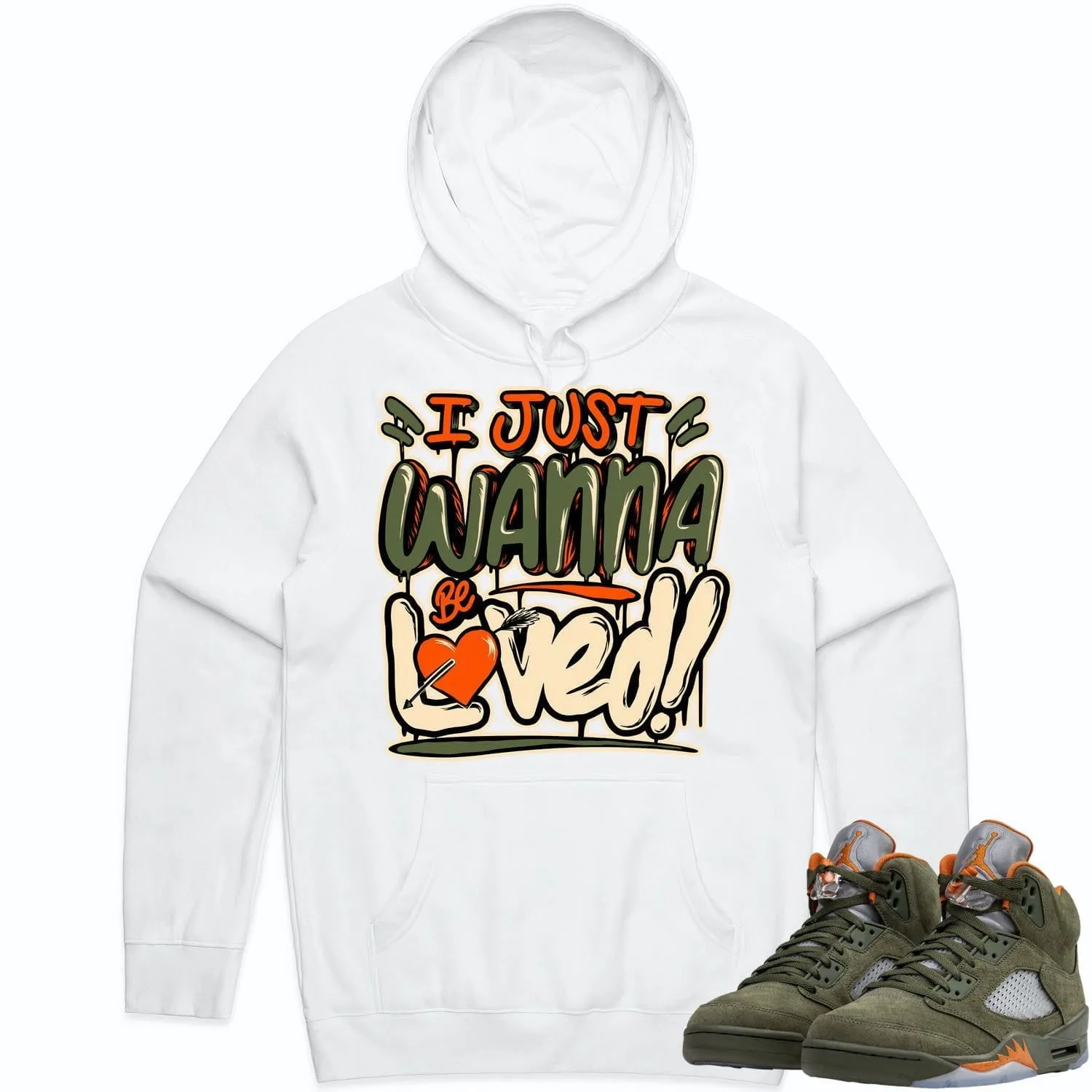 Jordan Retro 5 Olive 5s Hoodie to Match - CELADON LOVED