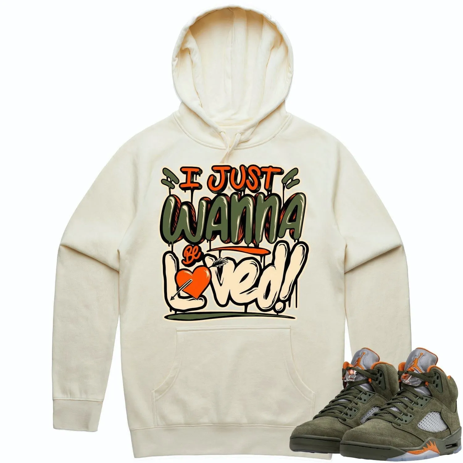 Jordan Retro 5 Olive 5s Hoodie to Match - CELADON LOVED