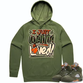 Jordan Retro 5 Olive 5s Hoodie to Match - CELADON LOVED