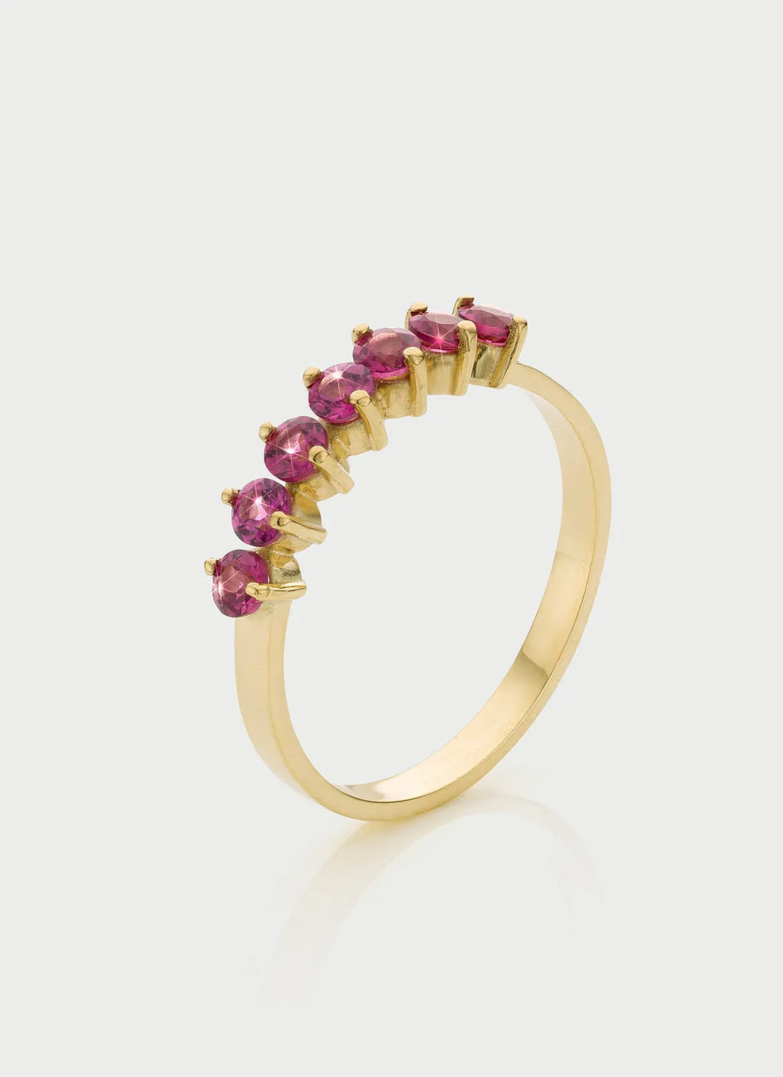 Jumi rhodolite garnet ring 14k gold