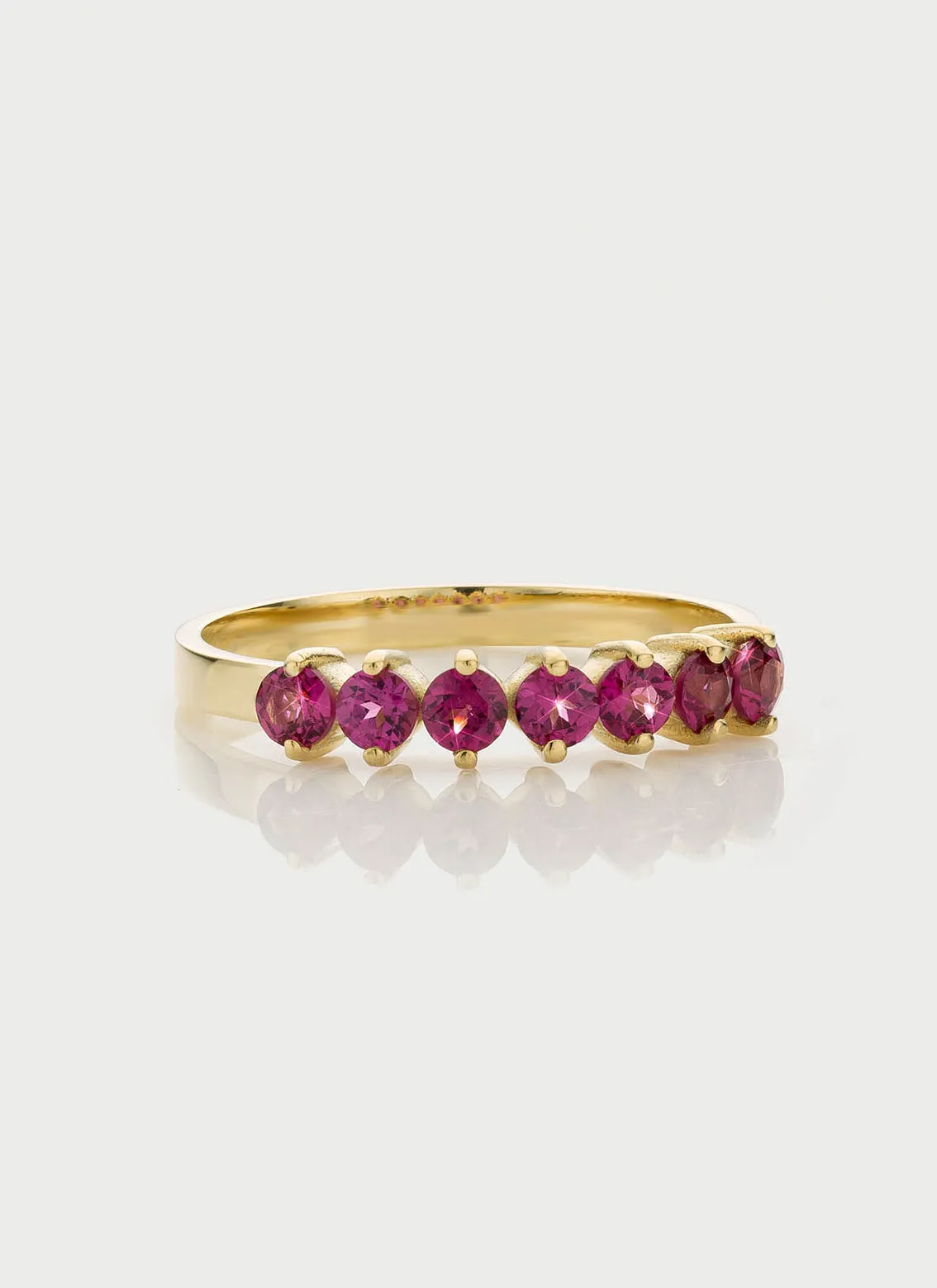 Jumi rhodolite garnet ring 14k gold