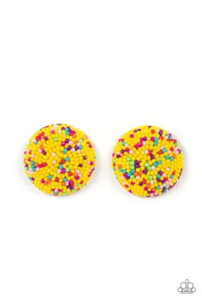 Kaleidoscope Sky - Yellow Post Earring