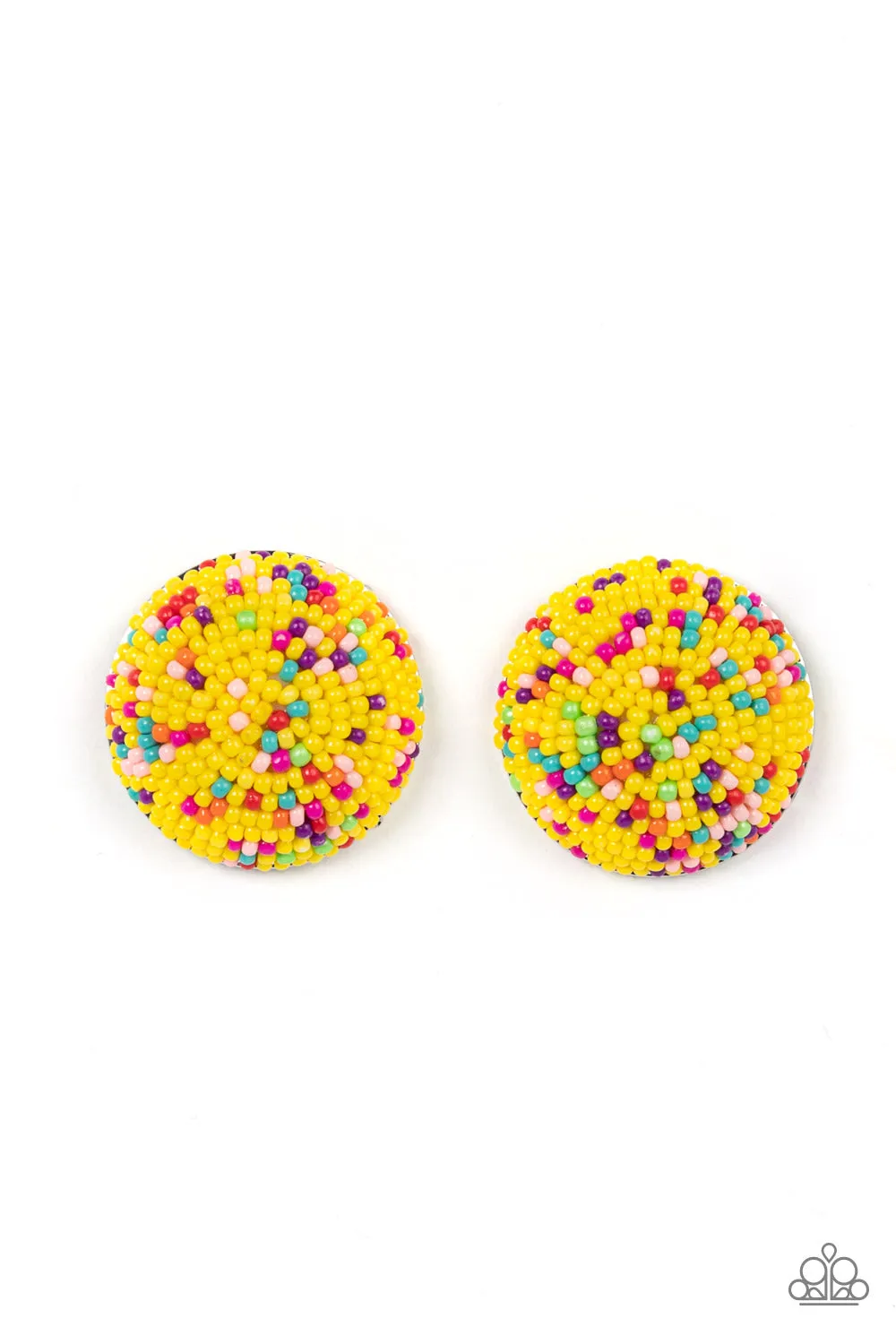 Kaleidoscope Sky - Yellow Post Earring