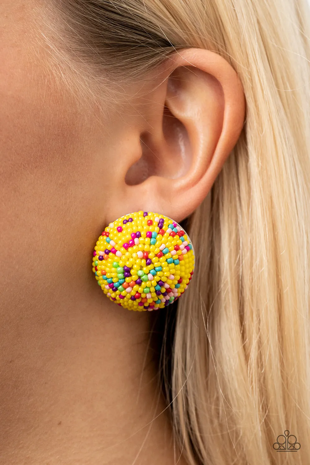 Kaleidoscope Sky - Yellow Post Earring