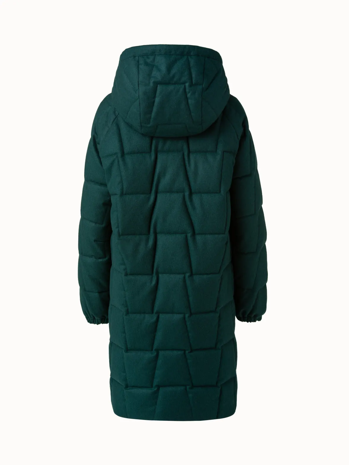 Kaschmir Parka mit Techno Trapezoid Steppung