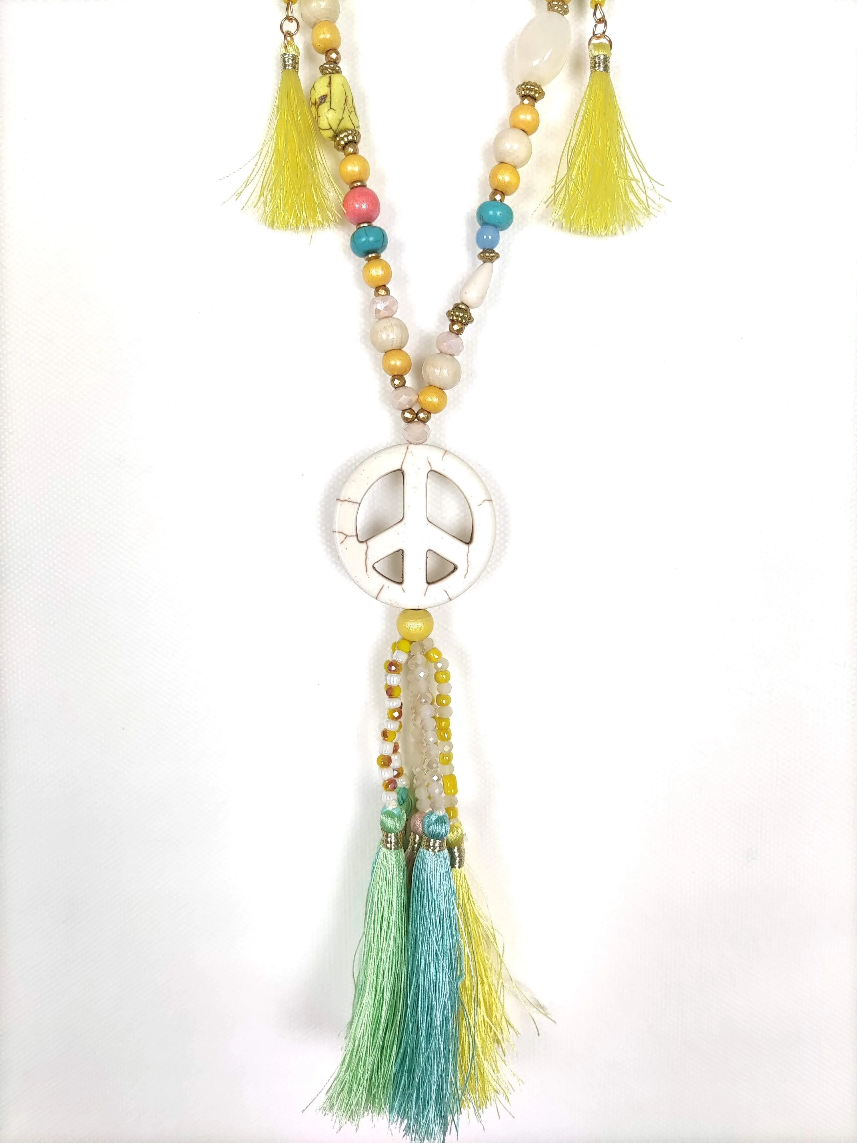 KETTE MULTICOLOR PEACE & TASSLES