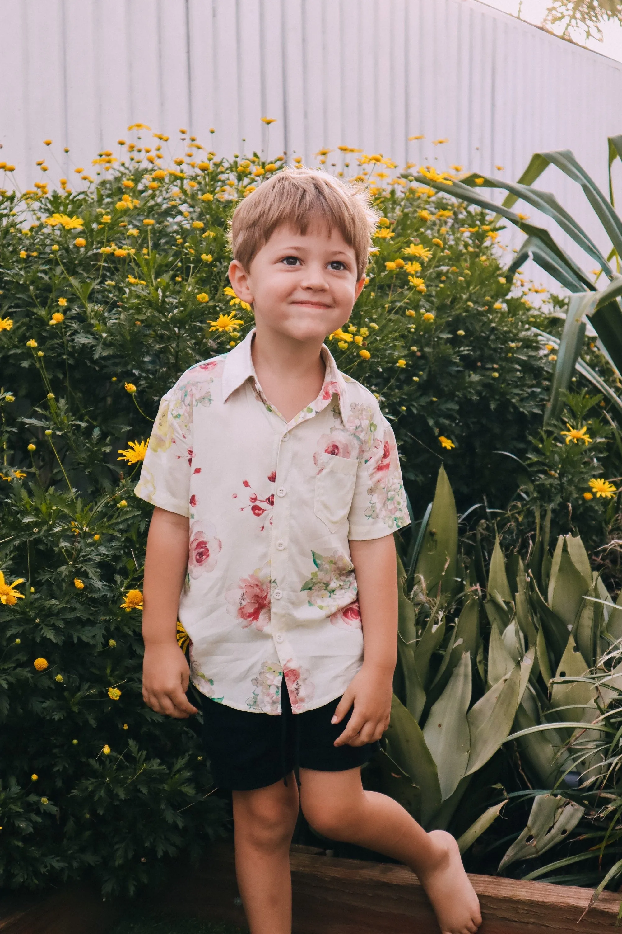 Kid's Button Up Shirt - Exclusive Floral Dream Print