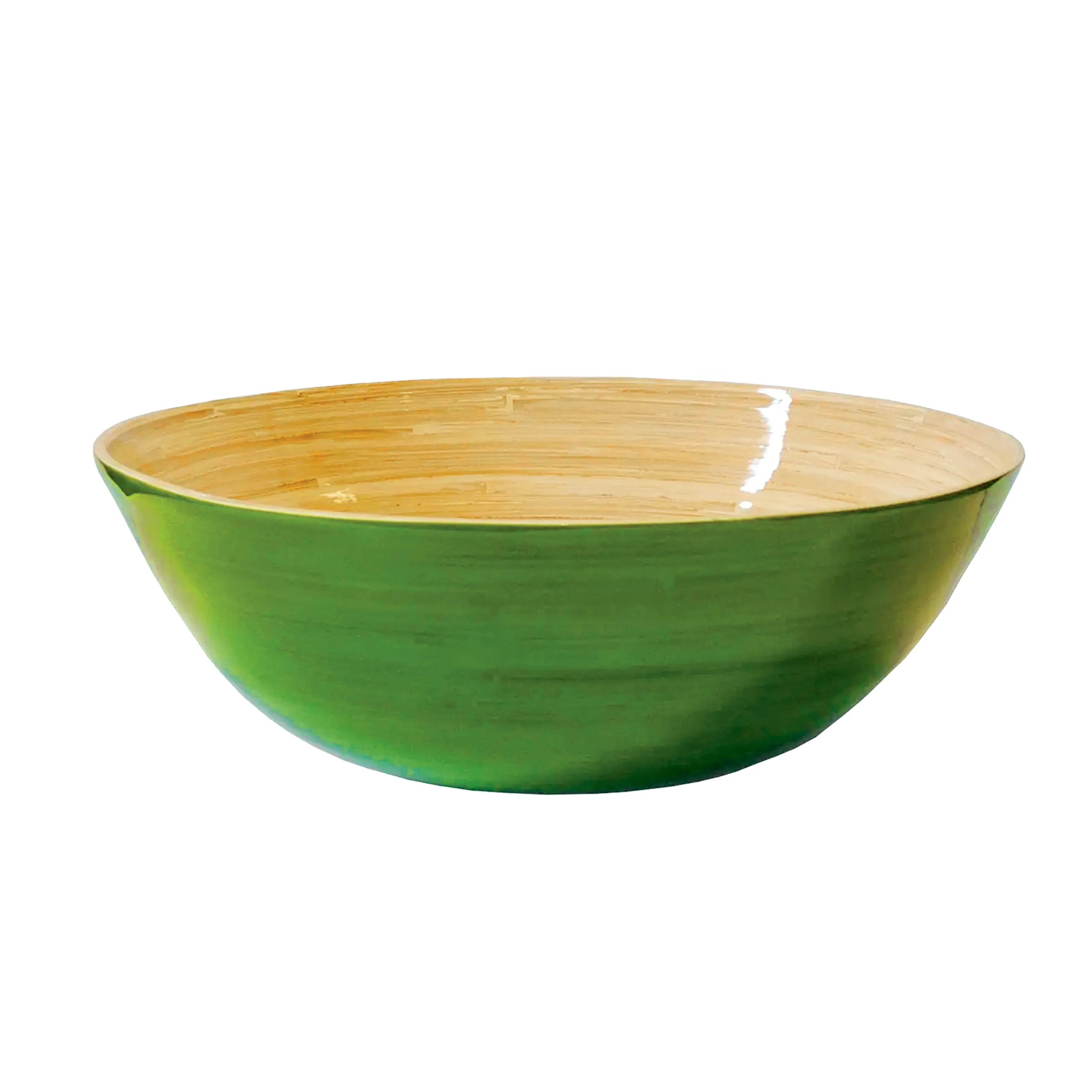 Lacquered Bamboo Bowl, 15.7 D x 5.5 H