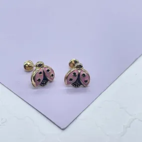 Lady Bug Stud Earrings