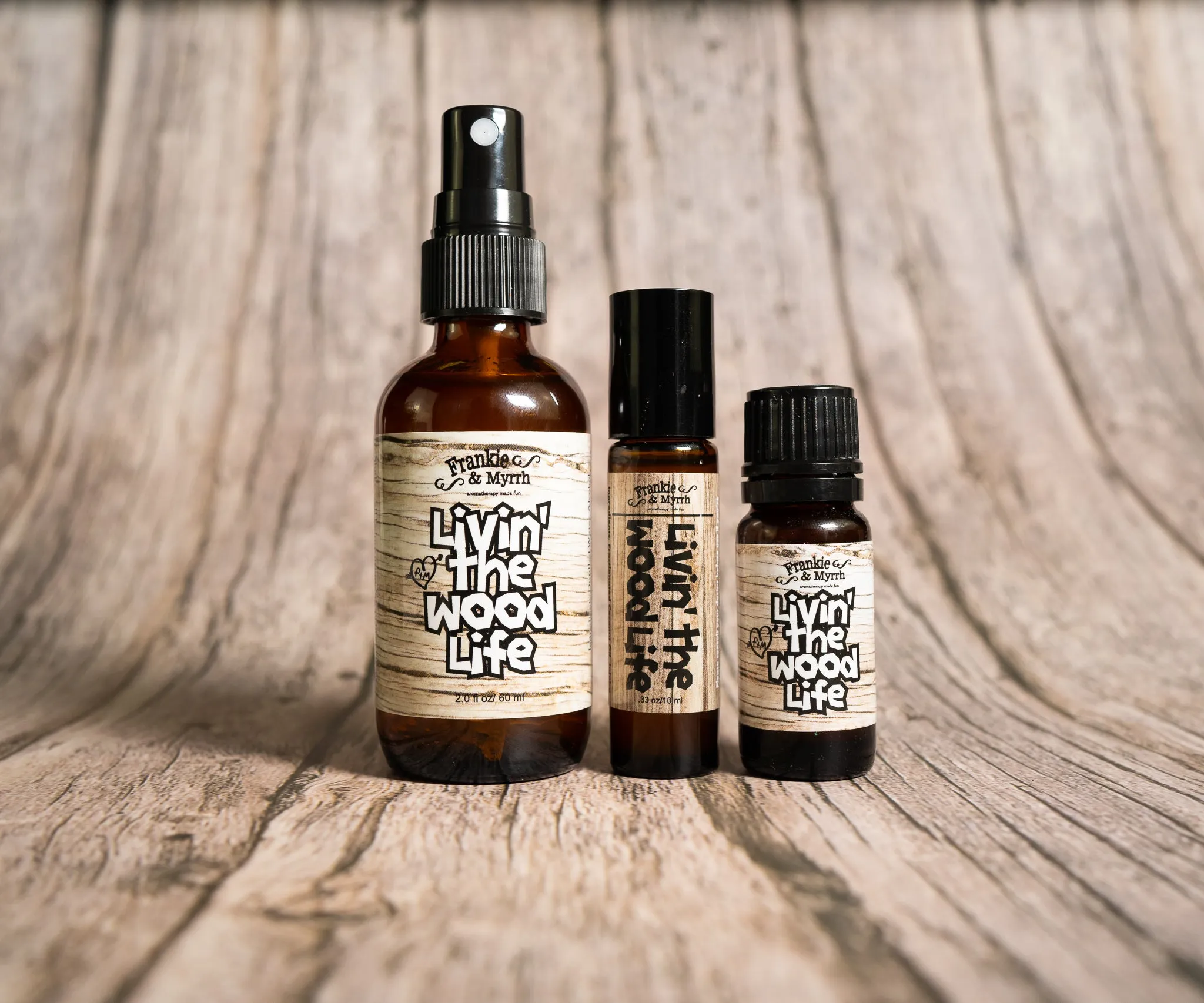 Livin' The Wood Life Trio | Spray, Roll-on and Oil