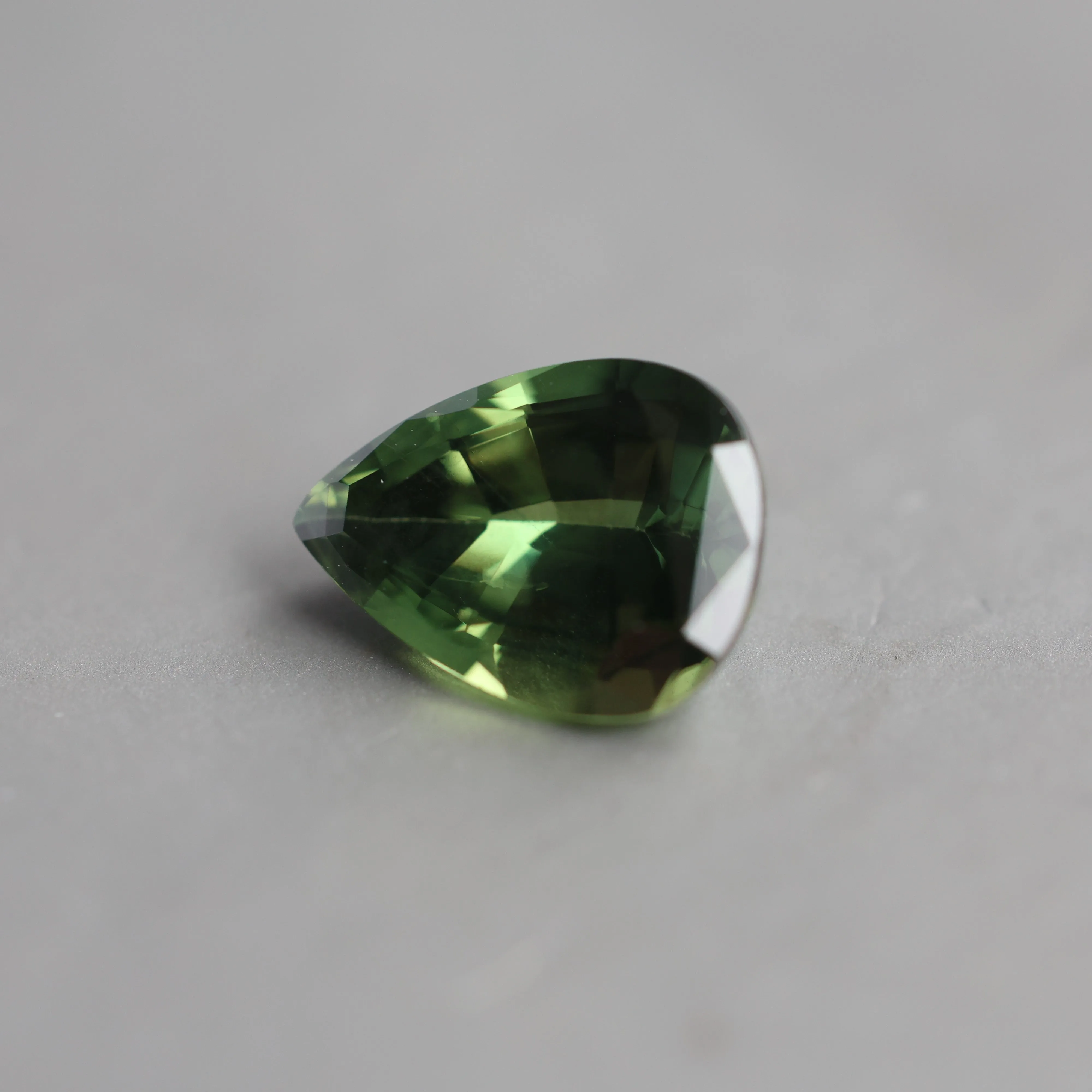 Loose 2.34 Ct Pear Teal Sapphire