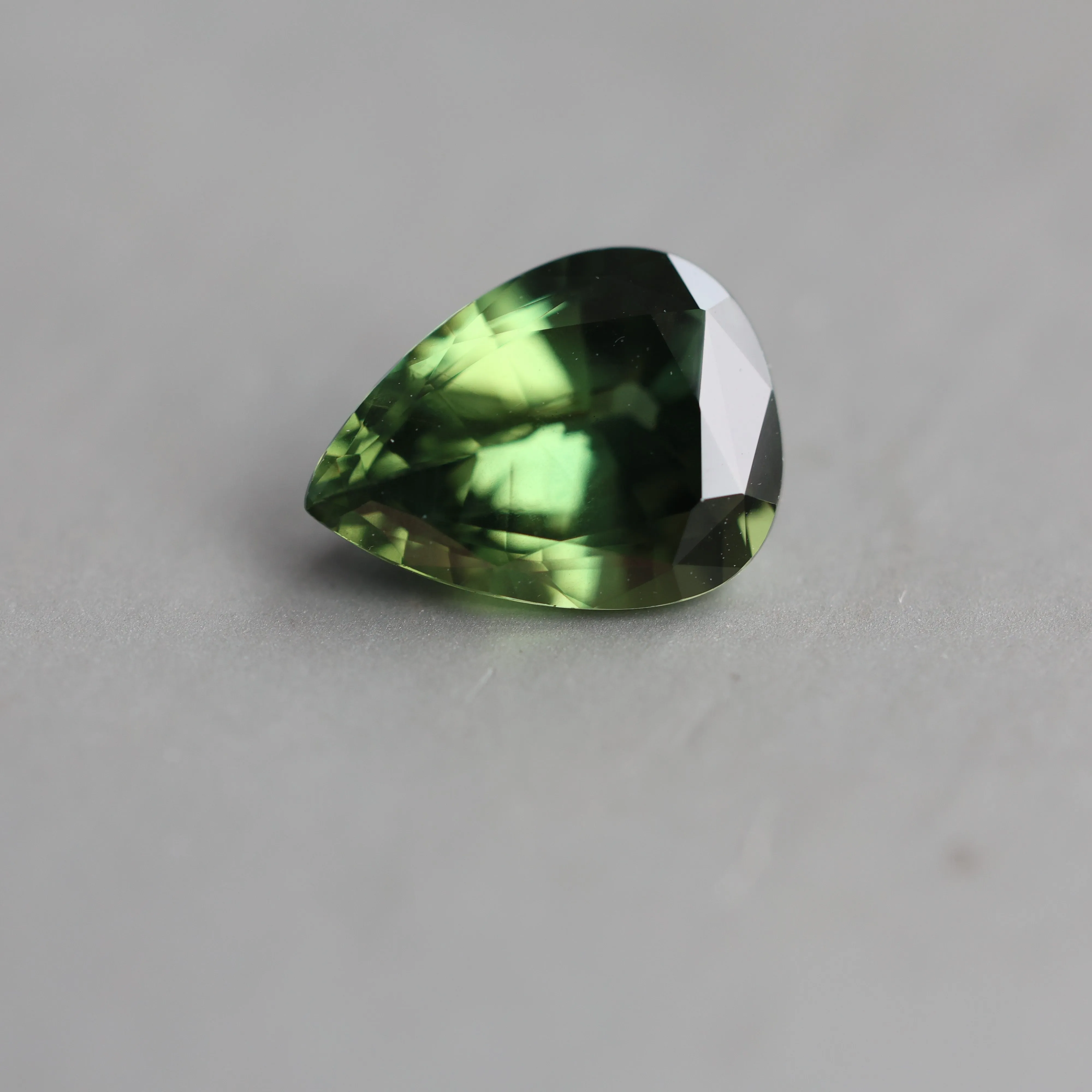 Loose 2.34 Ct Pear Teal Sapphire