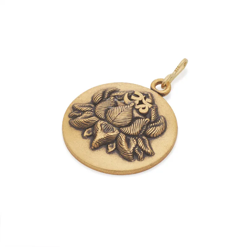 Lotus Peace Petals Textured Charm