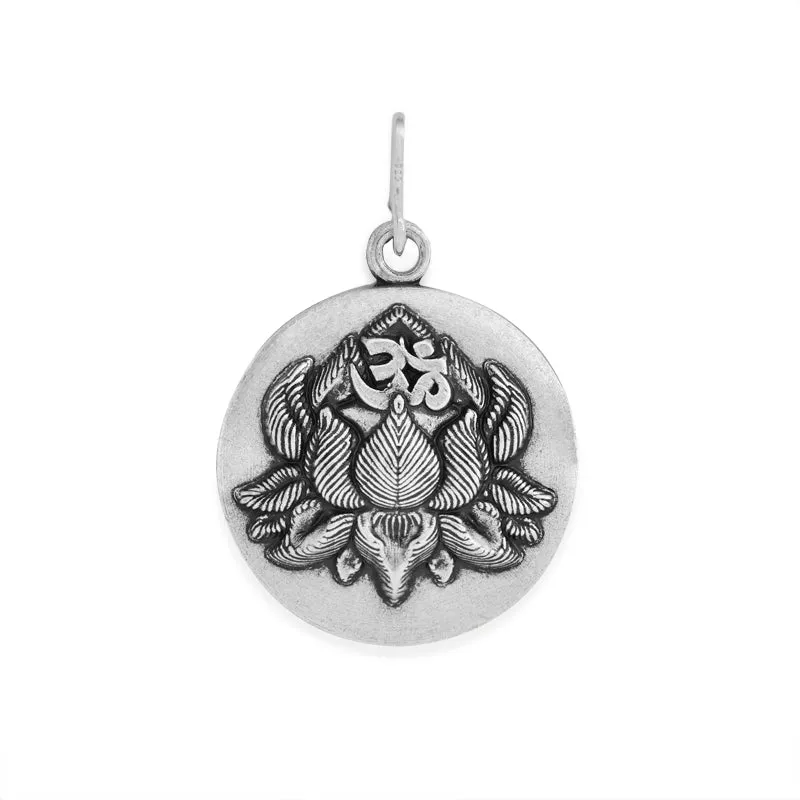 Lotus Peace Petals Textured Charm