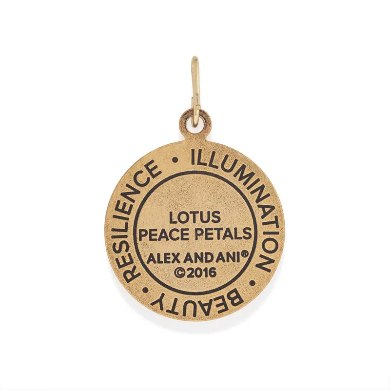 Lotus Peace Petals Textured Charm