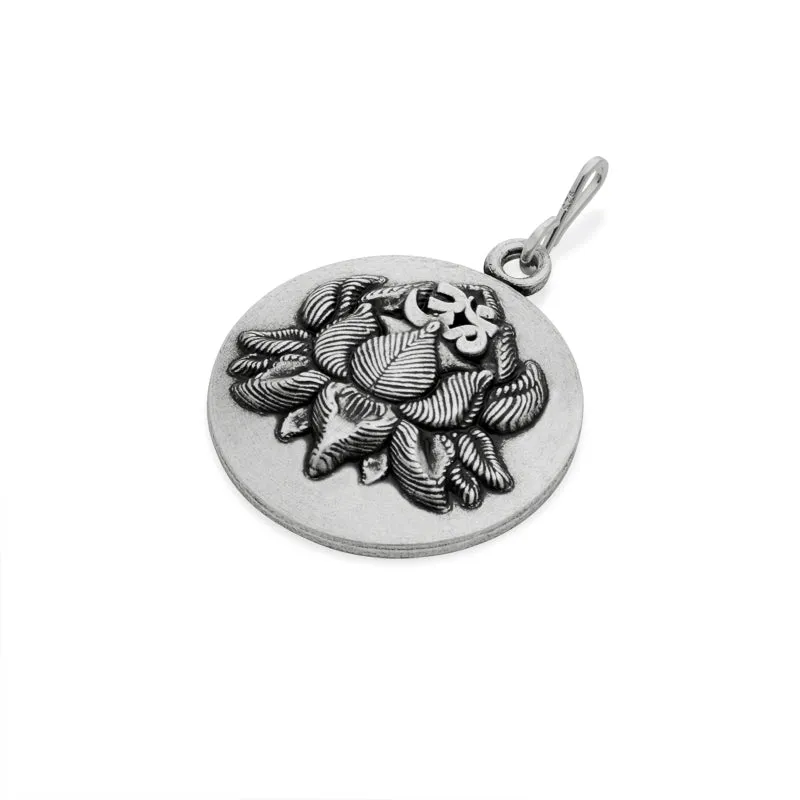 Lotus Peace Petals Textured Charm