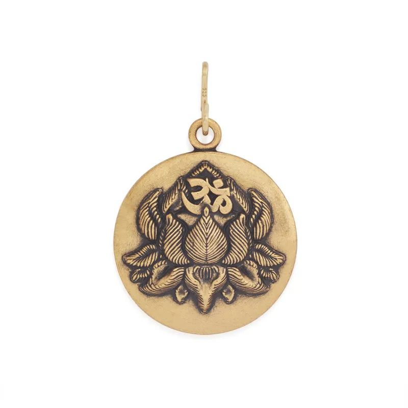 Lotus Peace Petals Textured Charm