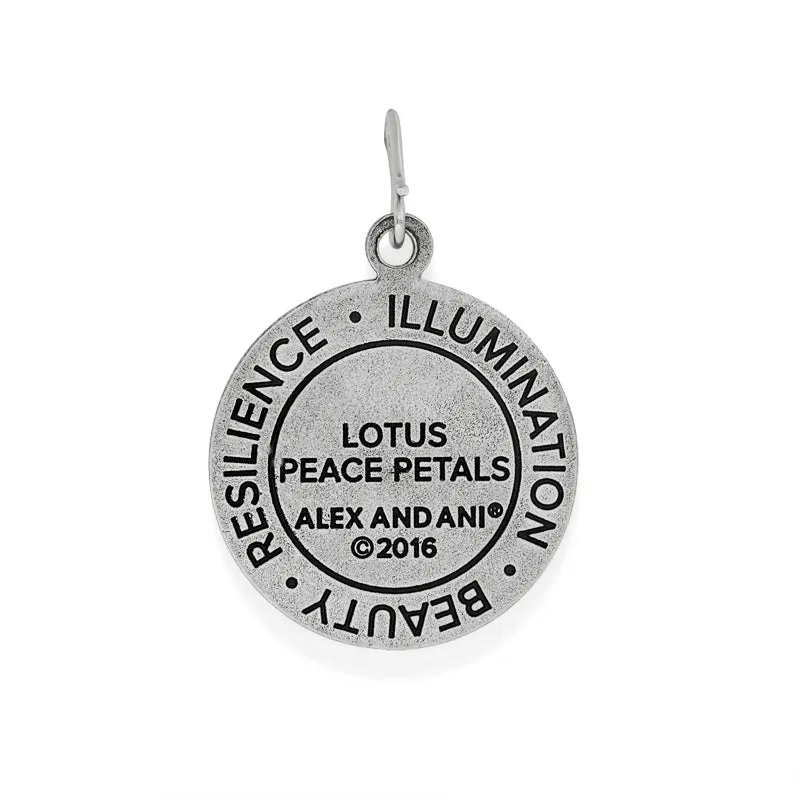 Lotus Peace Petals Textured Charm