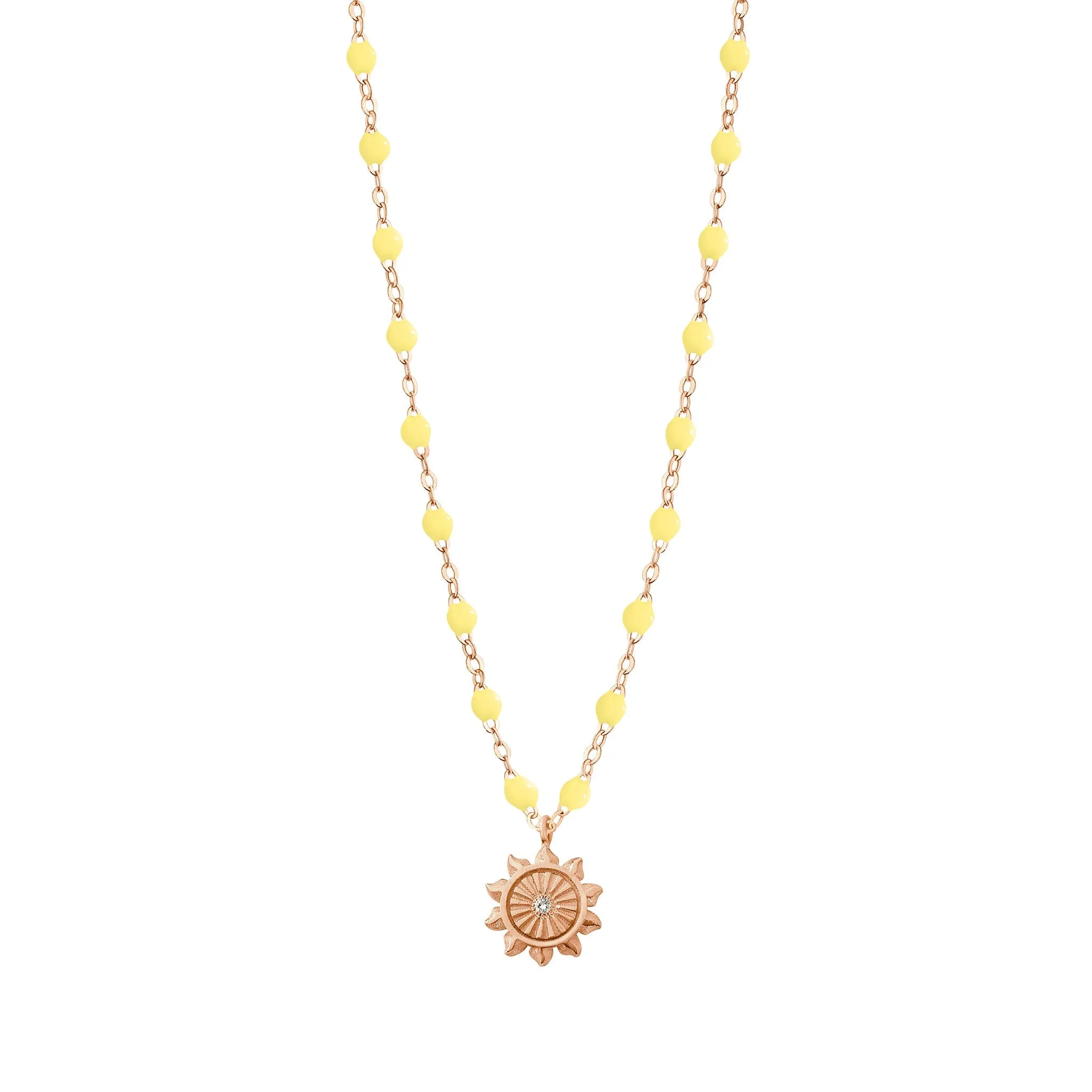 Lucky Sun Mimosa Diamond Necklace, Rose Gold, 16.5"