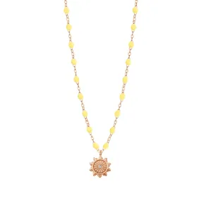 Lucky Sun Mimosa Diamond Necklace, Rose Gold, 16.5"