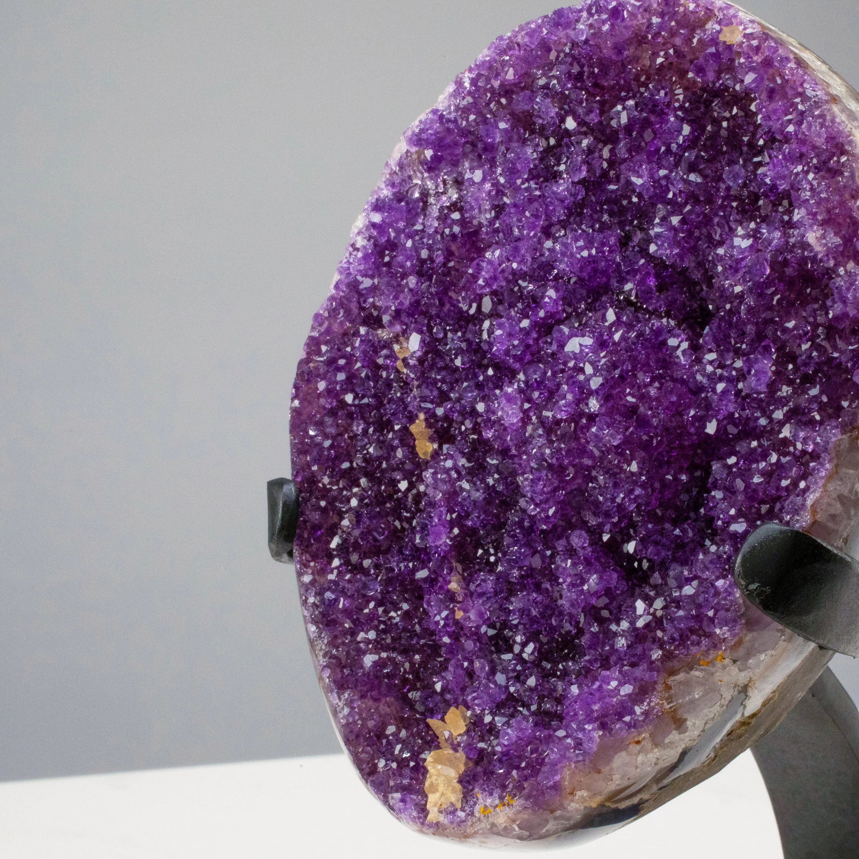 Medium Uruguayan Amethyst Geode on Custom Stand - 9/ 4 lbs - A Grade