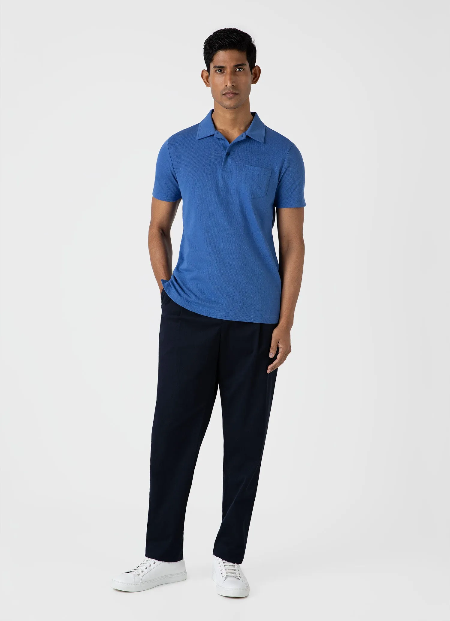 Men's Riviera Polo Shirt in French Blue