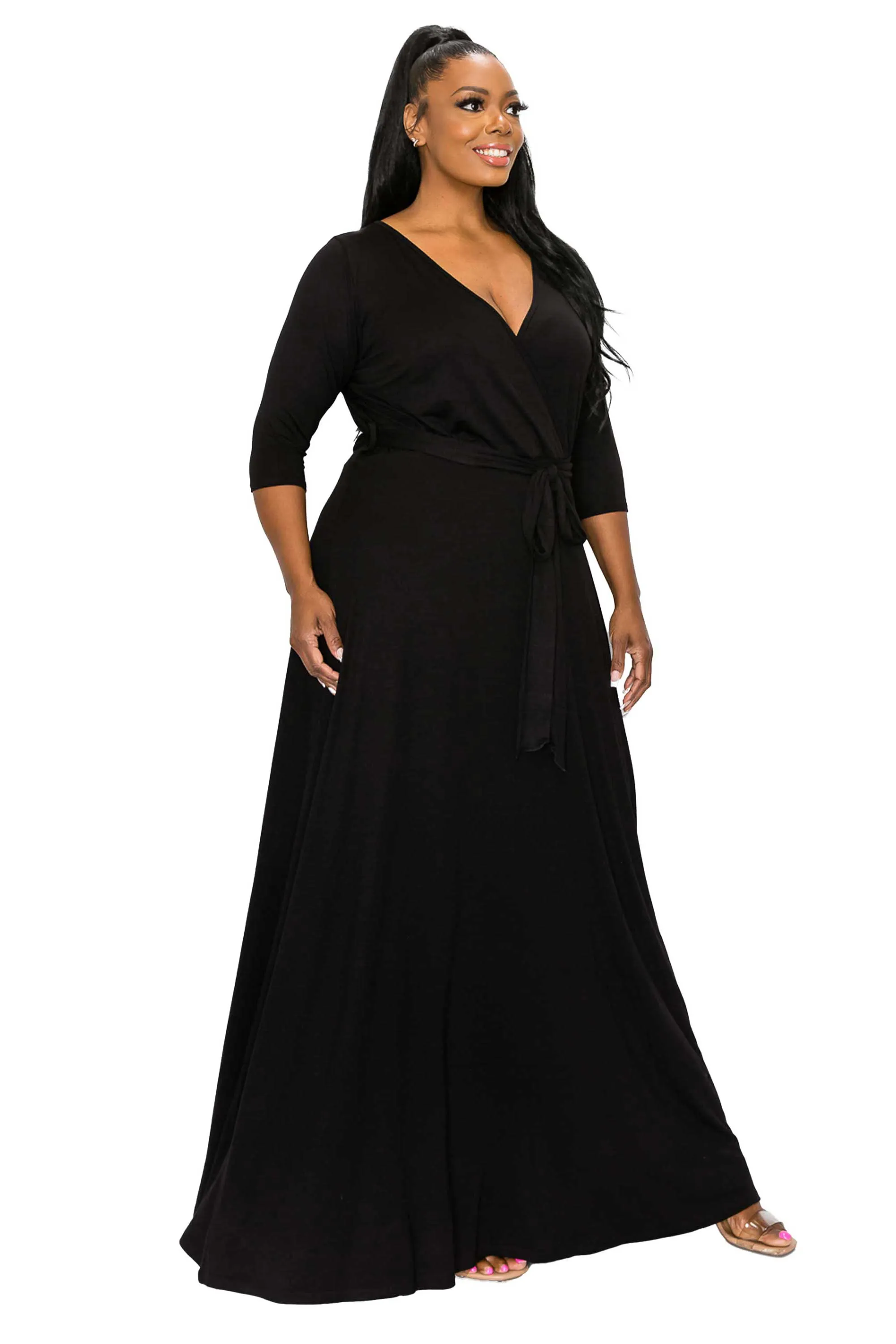 Mika Surplice Maxi Dress