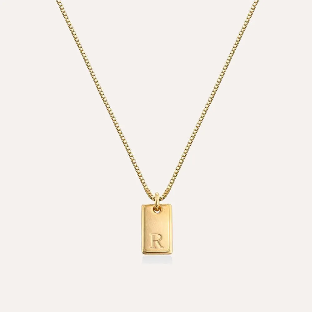 Minimalist Letter Pendant Necklace