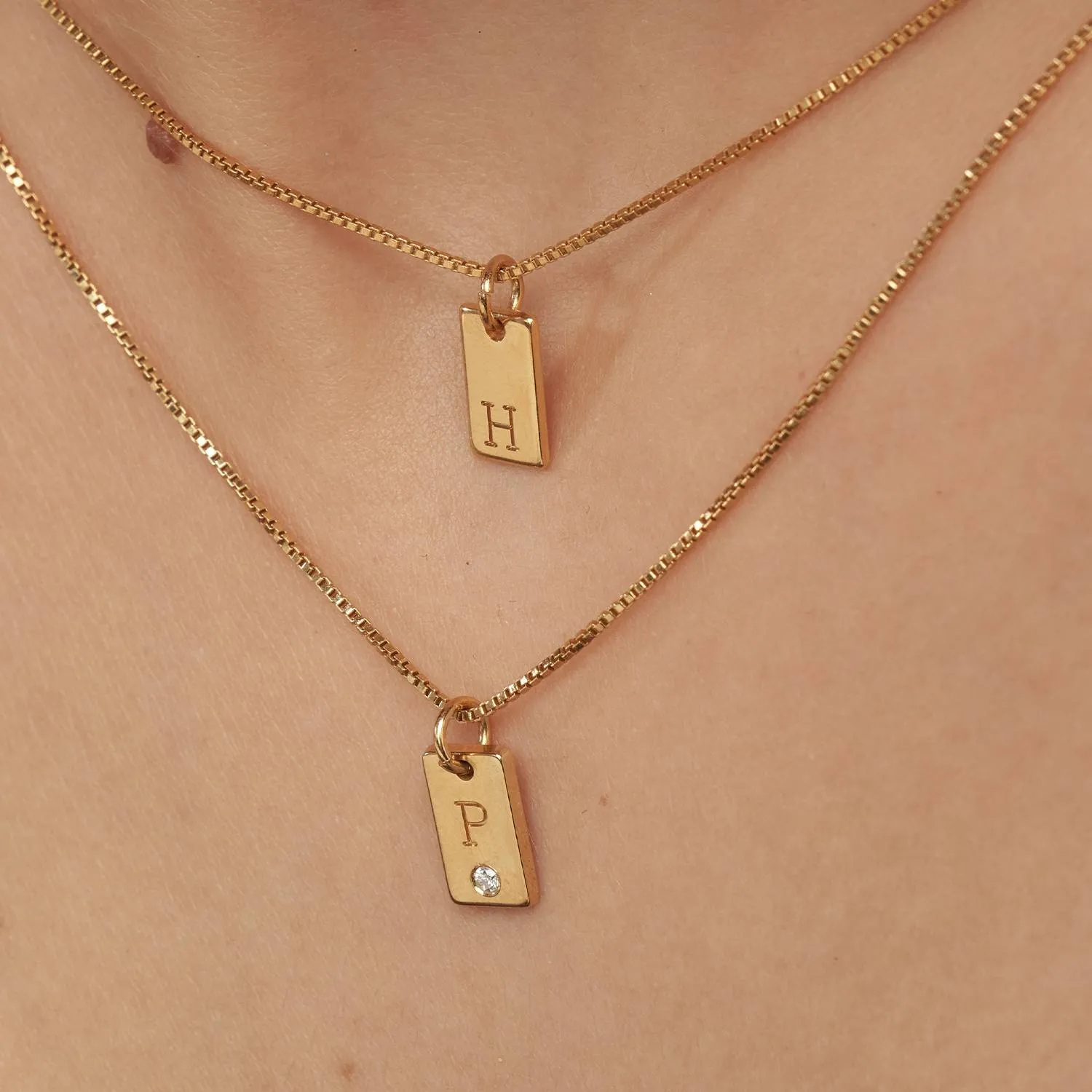 Minimalist Letter Pendant Necklace