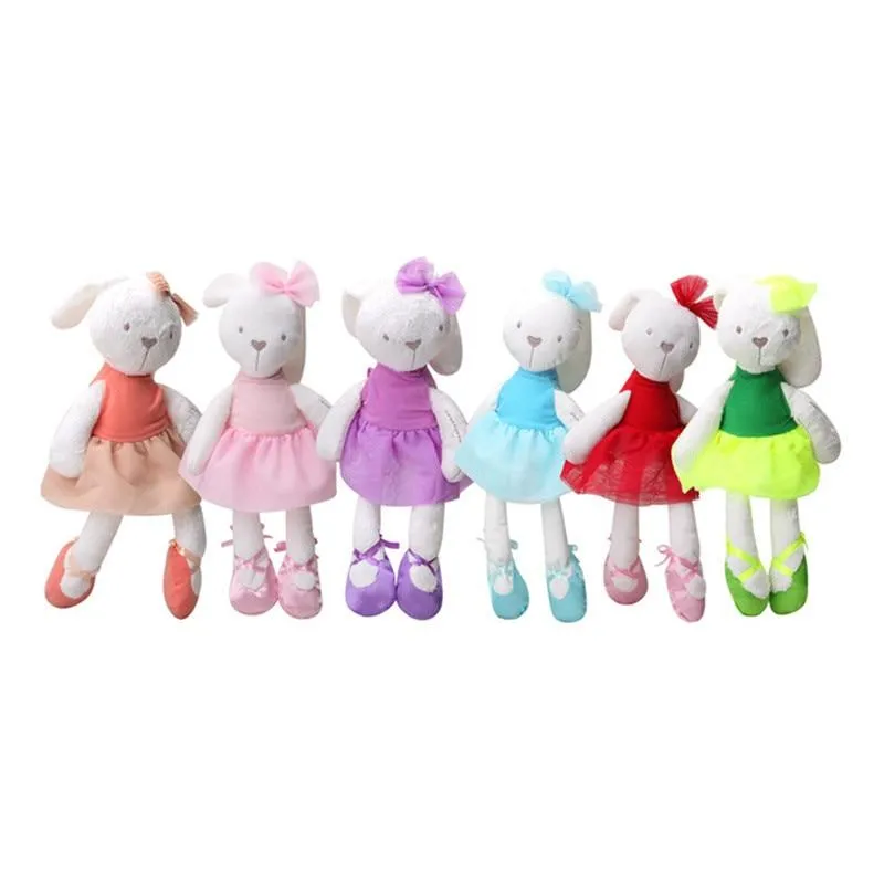 New Style Plush Stuffed Cute Appease Rabbit Bear Animal Toys Infant Baby Comfort Dolls For Children Kids Birthday Pretty Gift