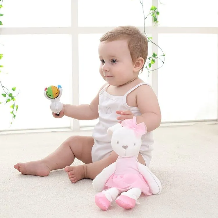 New Style Plush Stuffed Cute Appease Rabbit Bear Animal Toys Infant Baby Comfort Dolls For Children Kids Birthday Pretty Gift