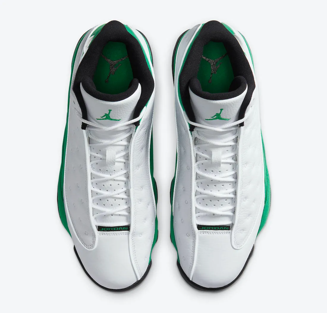 Nike Men's Air Jordan 13 Retro Lucky Shoes - White / Lucky Green / Black