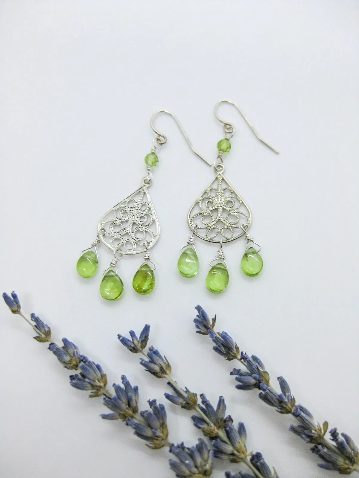 Olive: Peridot Chandelier - e630