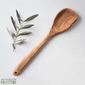 Olive Wood Large Spoon with Angled Corner