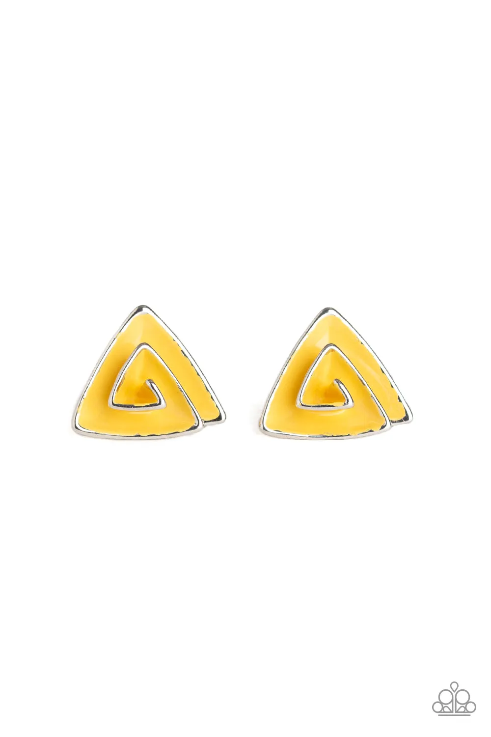 On Blast - Yellow Post Earring