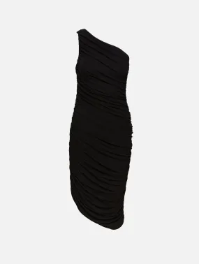 One Shoulder Draped Jersey Dress